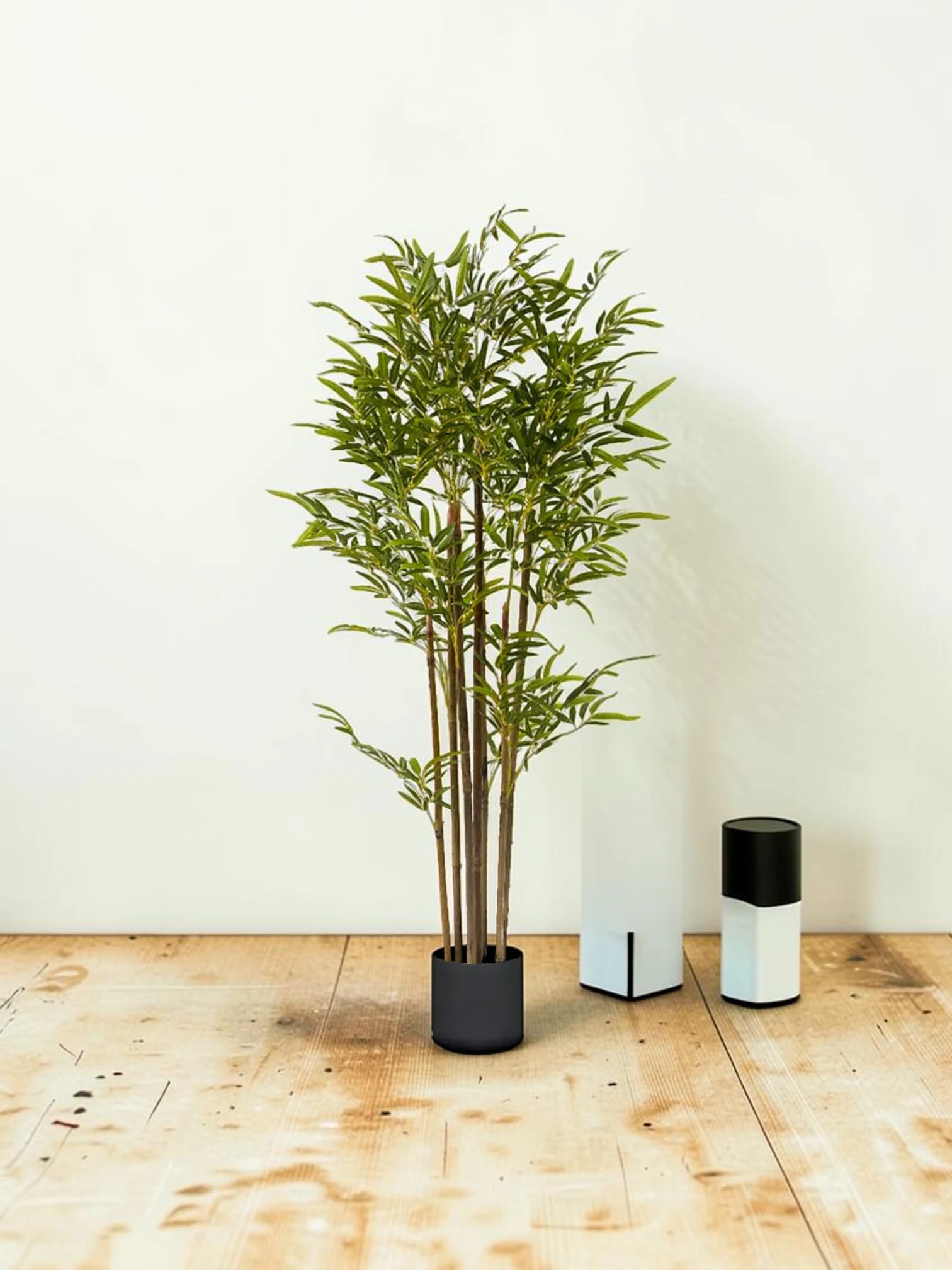 zorventhynis Lucky Bamboo Artificial Tree, Bambusa Vulgaris Style, 120cm Tall with 7 Branches