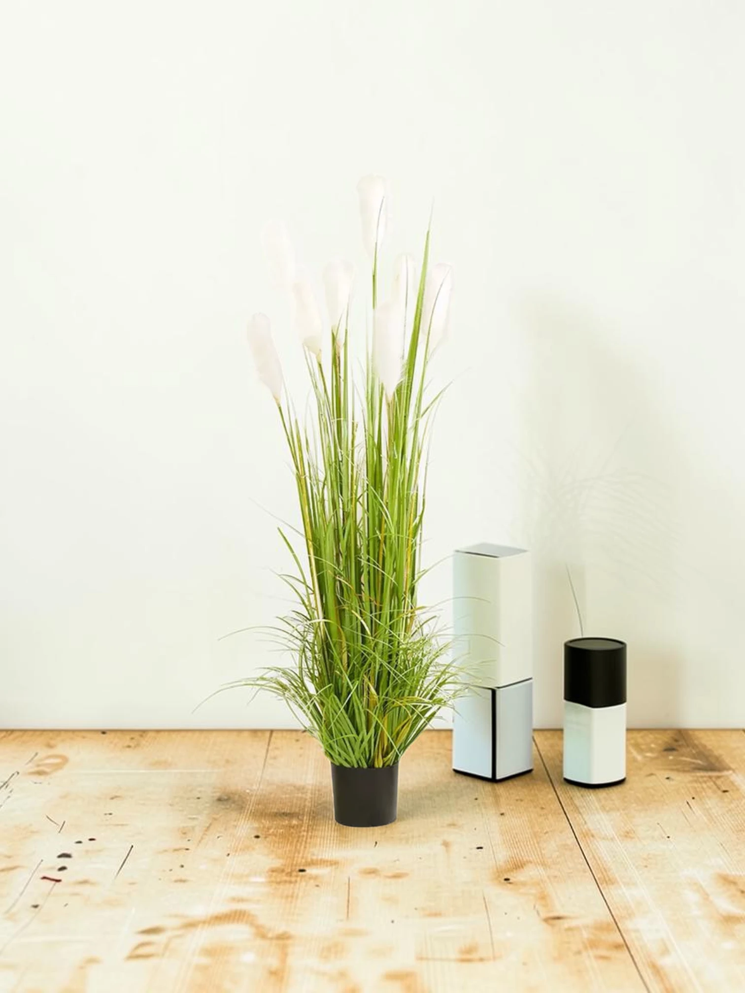 zorventhynis Artificial Wheat Plume Grass Plant, PVC and Metal Grass, 150cm Tall