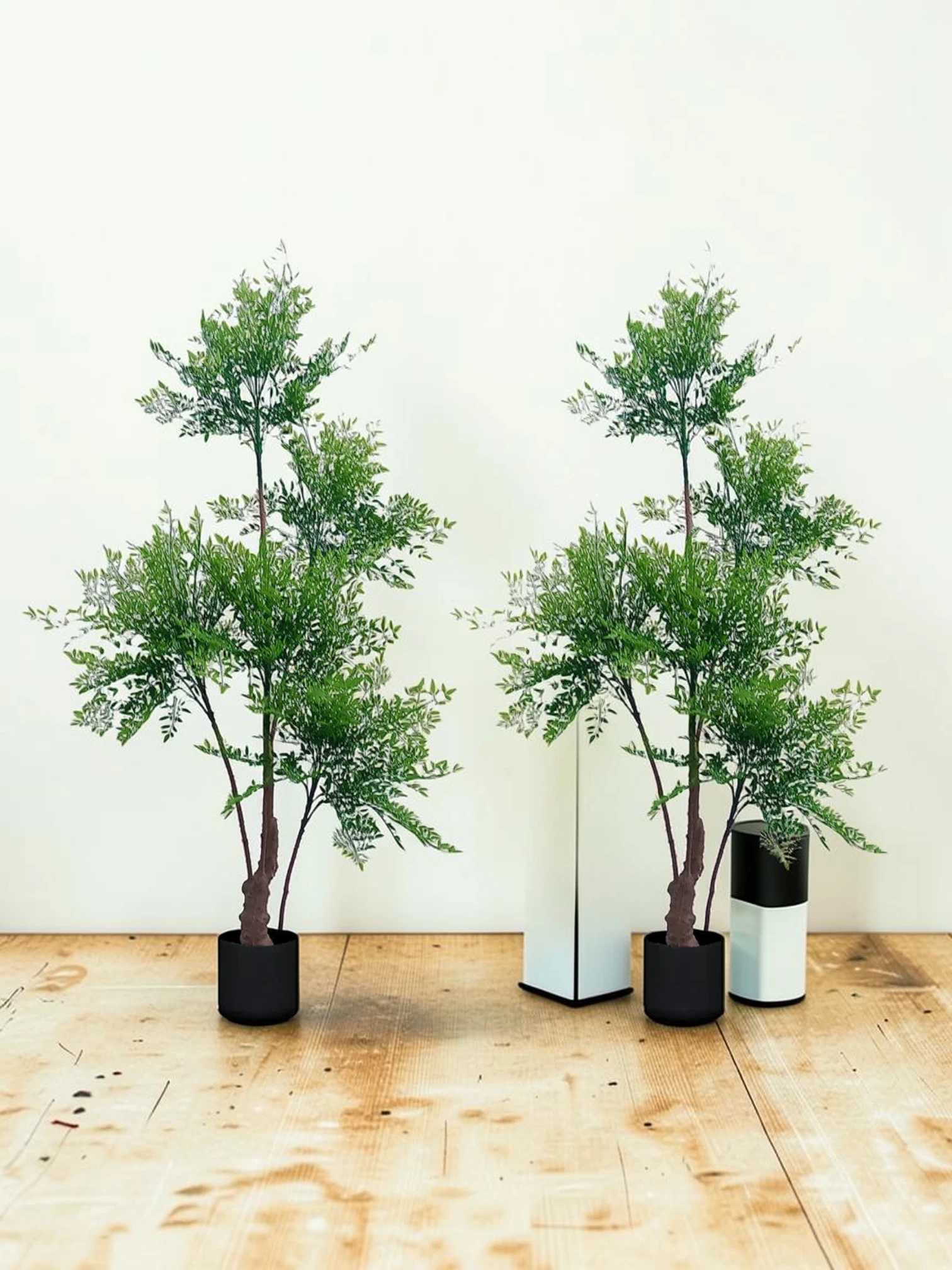 zorventhynis 2-Pack 180cm Artificial Nandina Heavenly Bamboo Tree Faux Plant Green