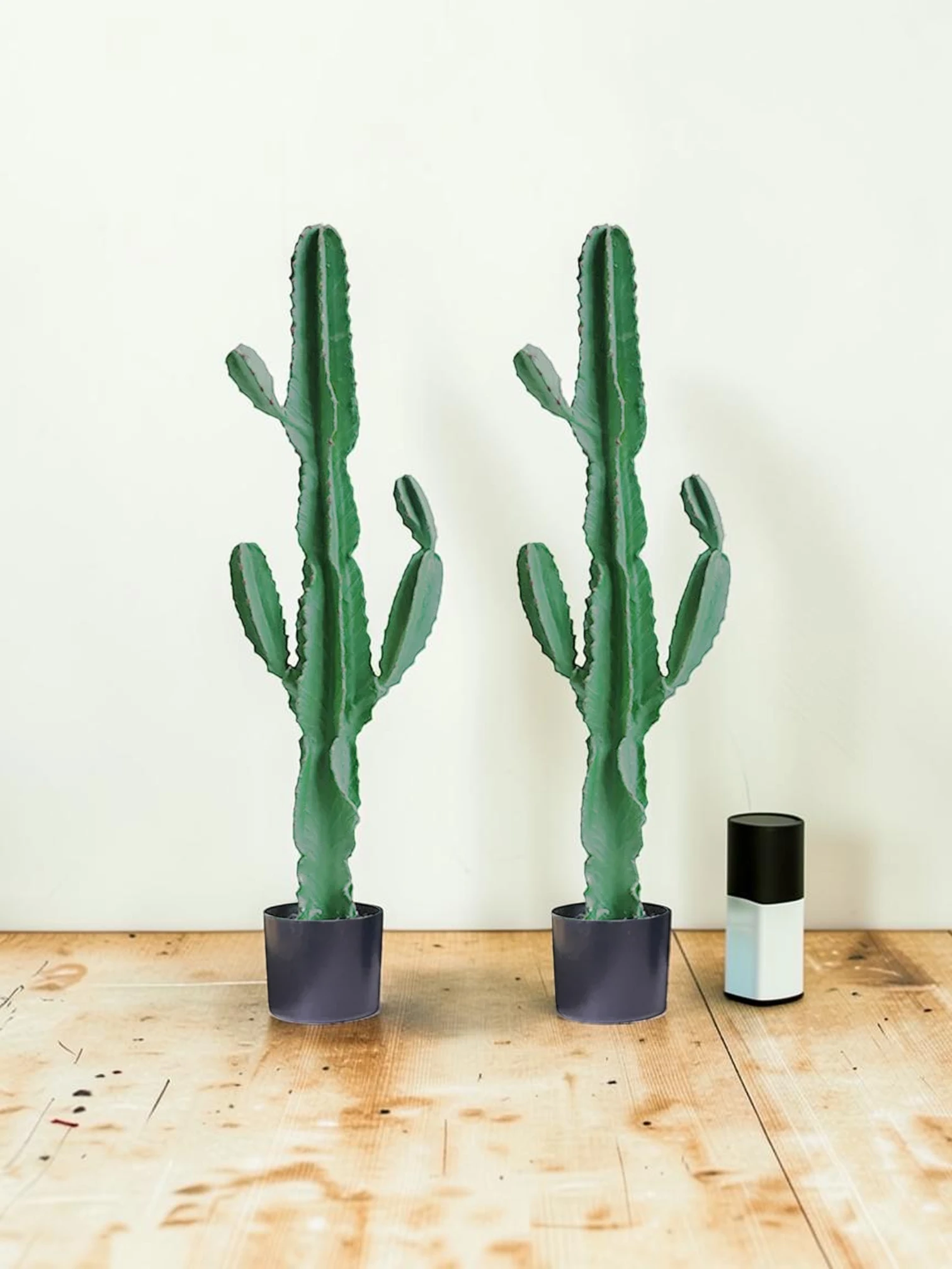 zorventhynis 2-Pack Artificial Cactus Tree 120cm Tall 6-Head Decorative Potted Faux Plant