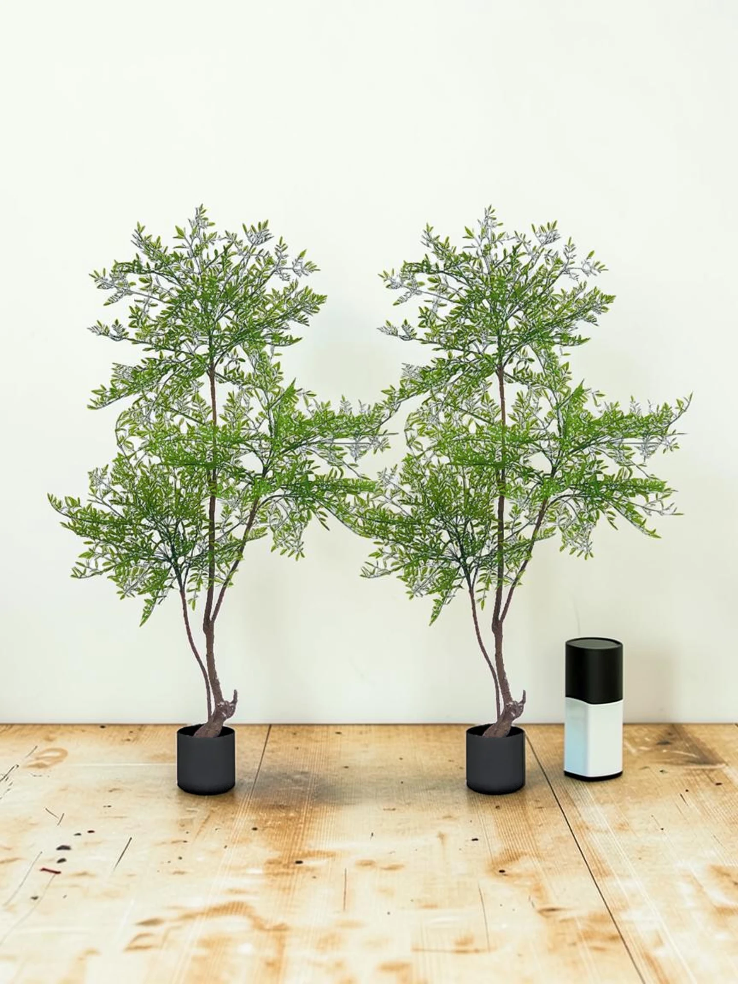 zorventhynis Nandina Heavenly Bamboo Tree Artificial Plant 150cm Set of 2 Polyurethane and Polyethylene