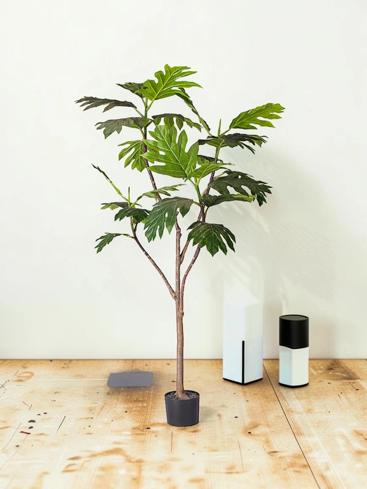 zorventhynis Artificial Split-Leaf Philodendron Tree, Polyethylene Tropical Floor Plant, 180cm Tall