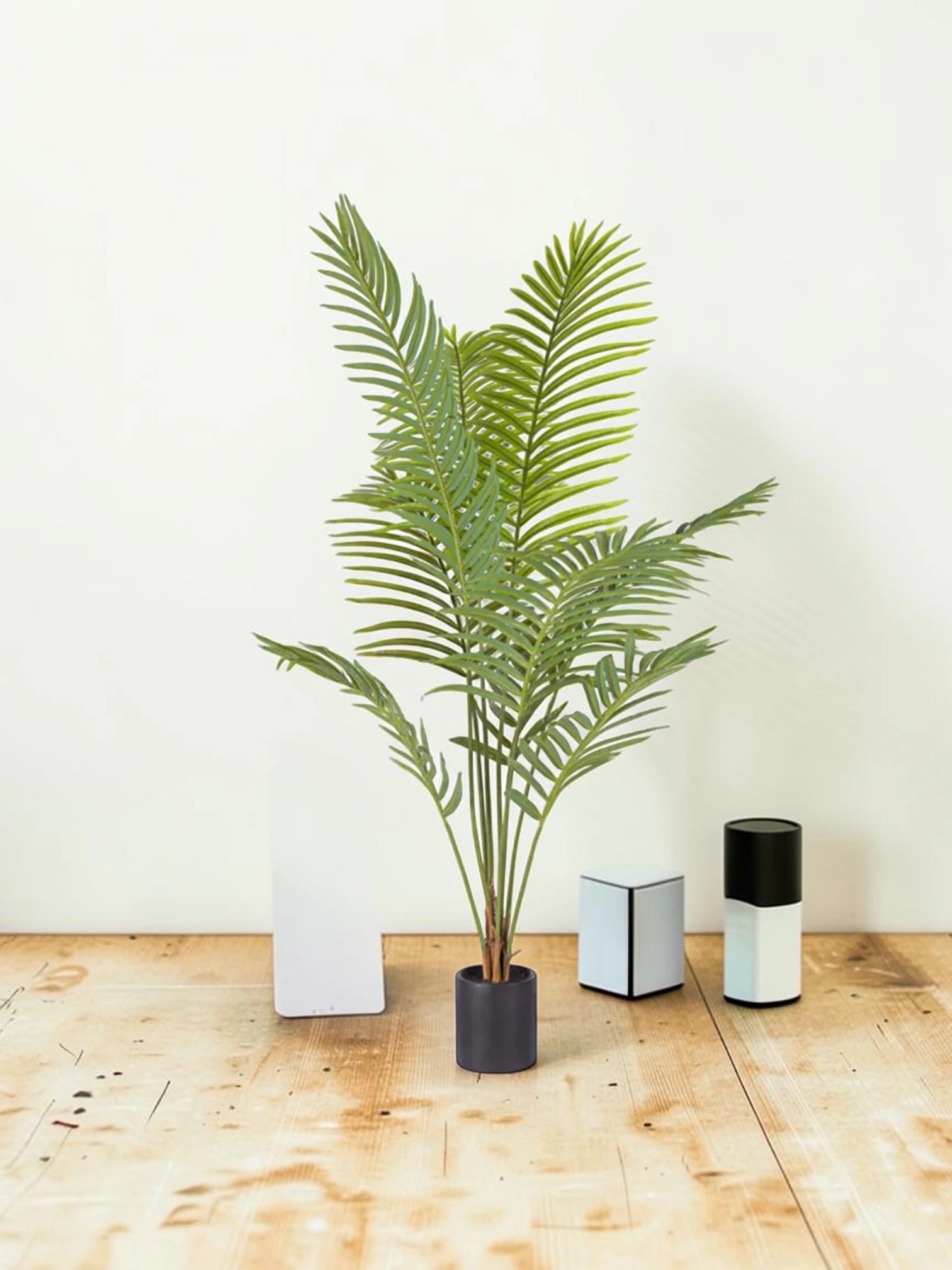 zorventhynis Artificial Areca Palm Tree, 180cm Tall Tropical Faux Plant with Weighted Pot